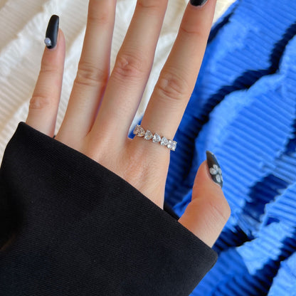 [ECHO ]0.25 Carat Radiant Romance Heart Cut Lover Ring