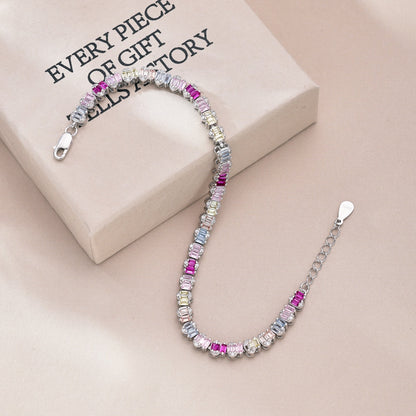 [ECHO ]Delicate Colorful Emerald Cut Party Bracelet