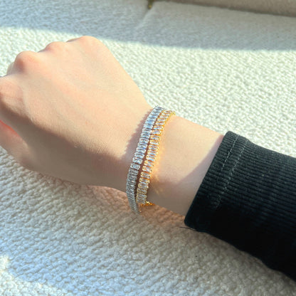 [ECHO ]Exquisite Emerald Cut Daily Bracelet
