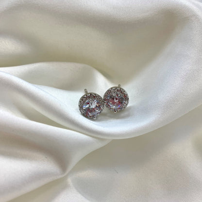 [ECHO ]Classic Princess Round Shape Earrings