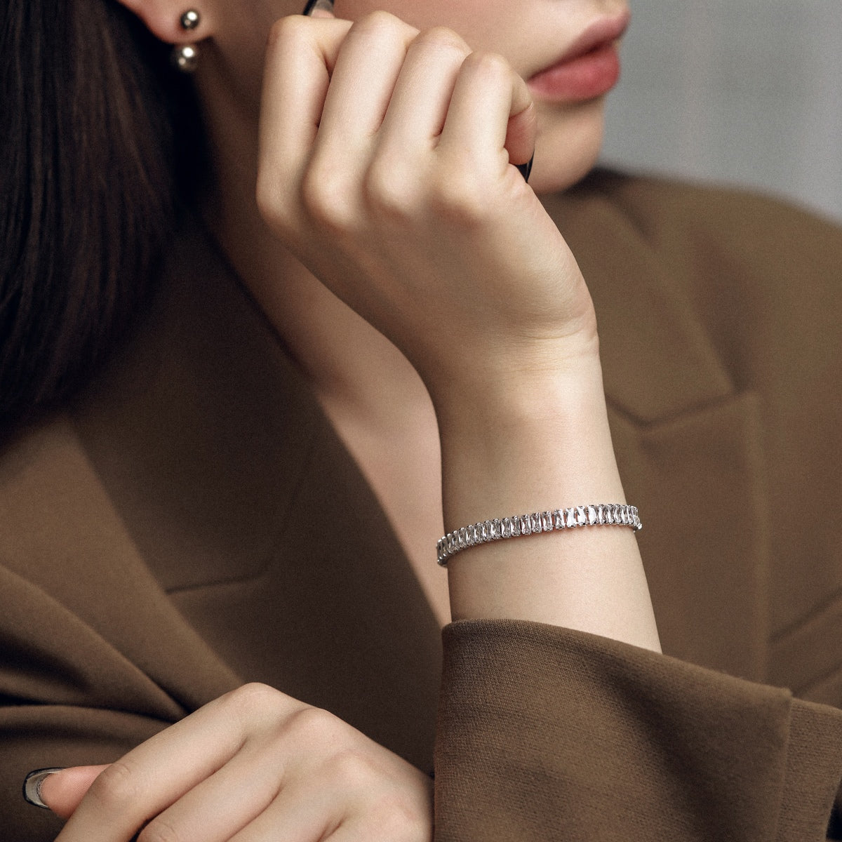 [ECHO ]Exquisite Emerald Cut Daily Bracelet