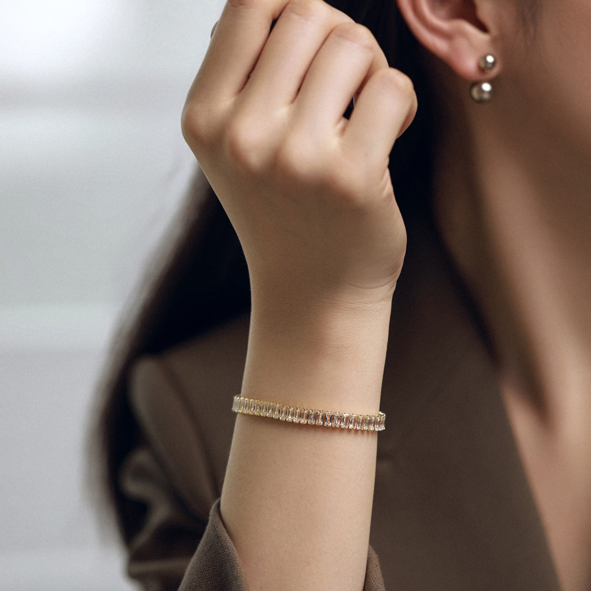 [ECHO ]Exquisite Emerald Cut Daily Bracelet