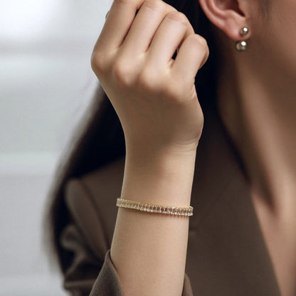 [ECHO ]Exquisite Emerald Cut Daily Bracelet