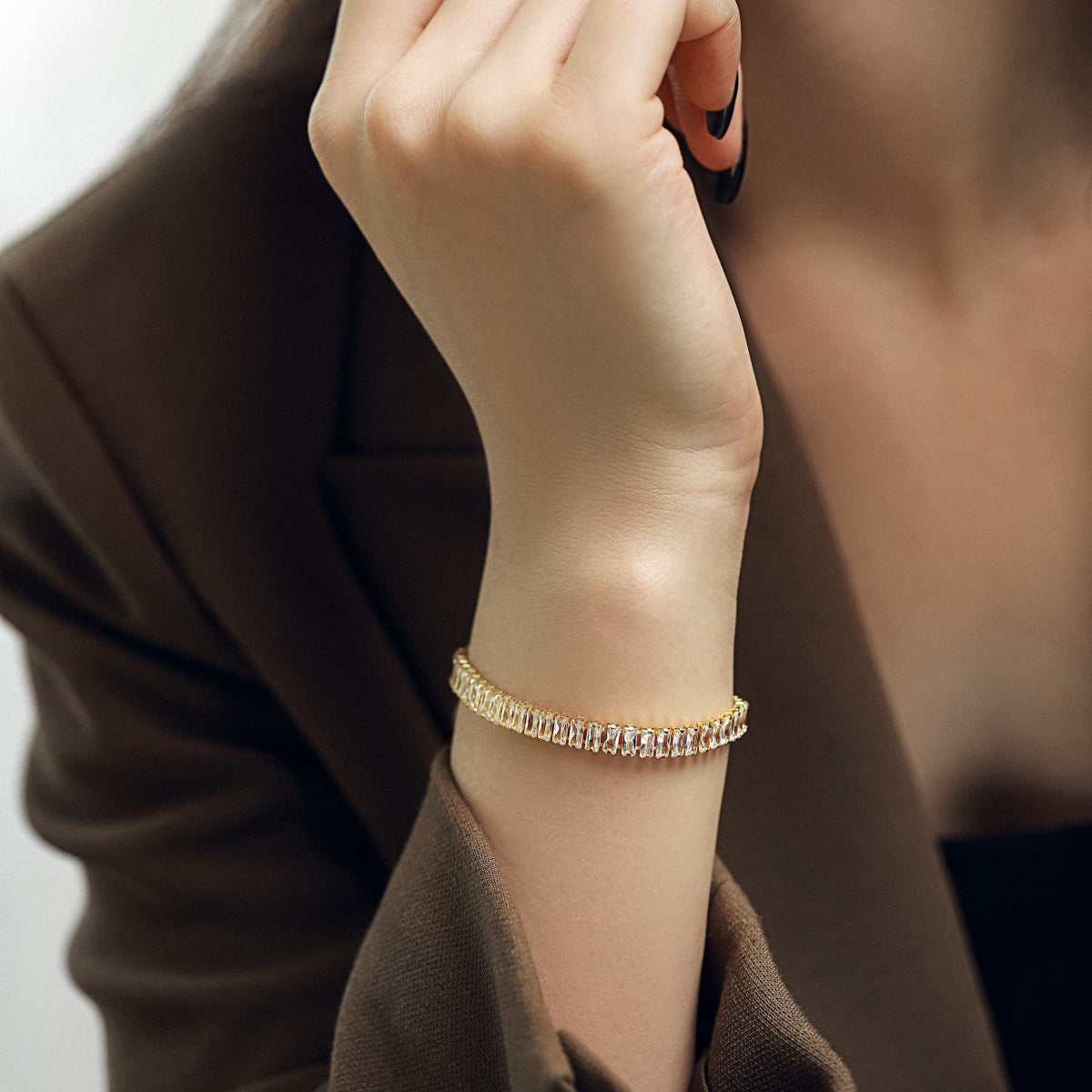[ECHO ]Exquisite Emerald Cut Daily Bracelet