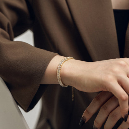 [ECHO ]Exquisite Emerald Cut Daily Bracelet