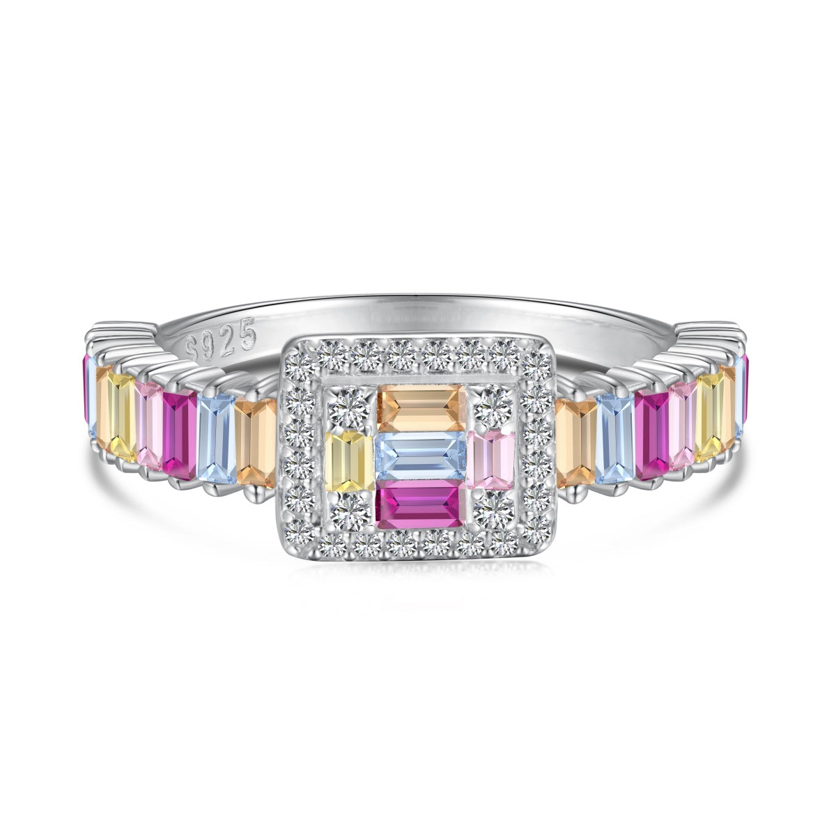 [ECHO ]Exquisite Colorful Radiant Cut Party Ring