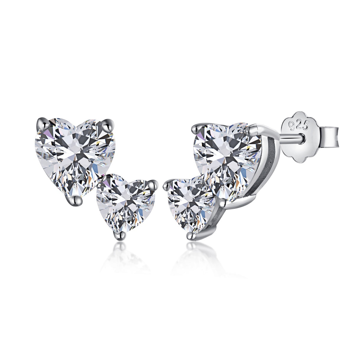 [ECHO ]Double Heart-Shape Classic Princess Style Earrings