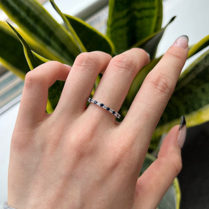 [ECHO ]Exquisite Colorful Round Cut Tennis Ring