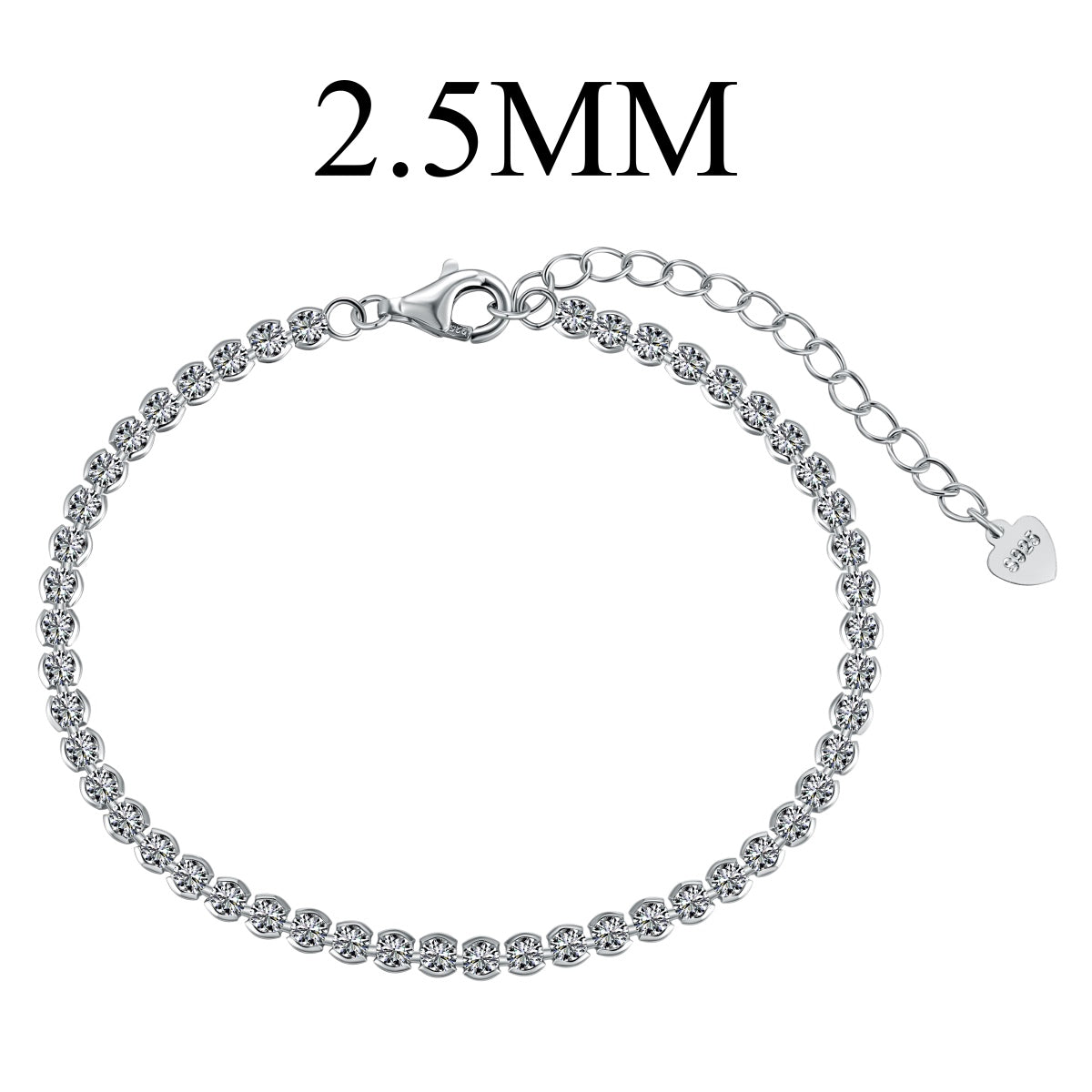 [ECHO ]Dazzling Sparkling Round Cut Daily Bracelet