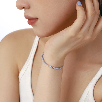 [ECHO ]Dazzling Sparkling Round Cut Daily Bracelet