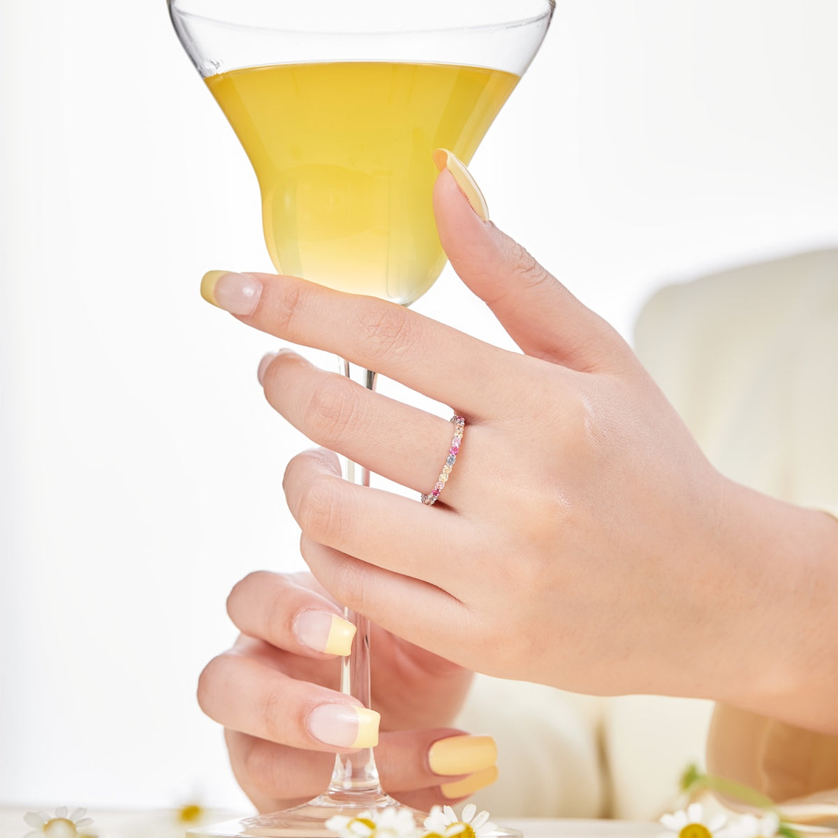 [ECHO ]Elegant Vivid Round Cut Daily Ring