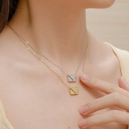 [ECHO ]Envelope Heart Shape Mother's Day Necklace