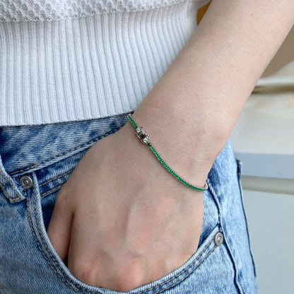 [ECHO ]Dazzling Colorful Round Cut Daily Bracelet