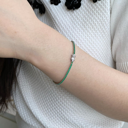 [ECHO ]Dazzling Colorful Round Cut Daily Bracelet