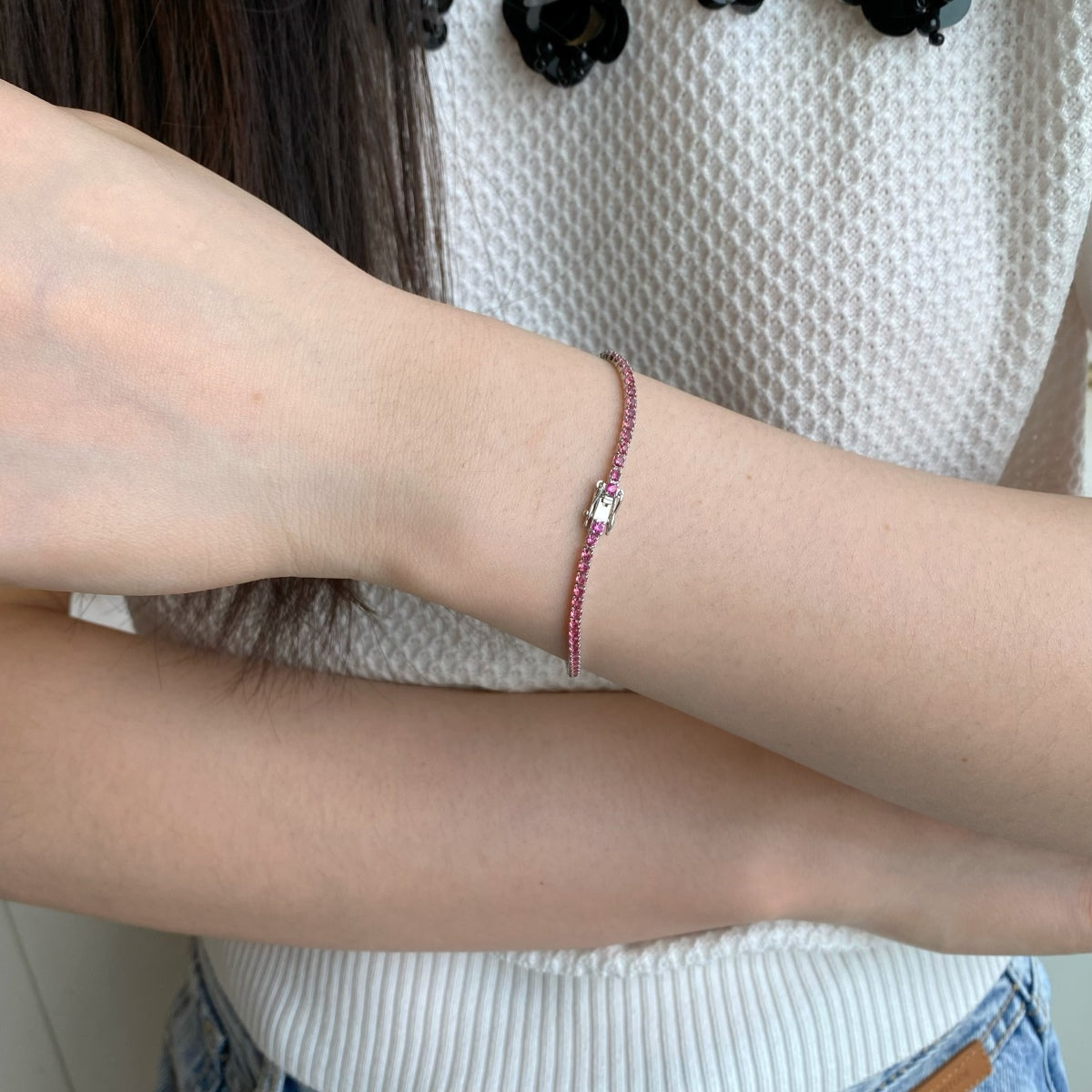 [ECHO ]Dazzling Colorful Round Cut Daily Bracelet