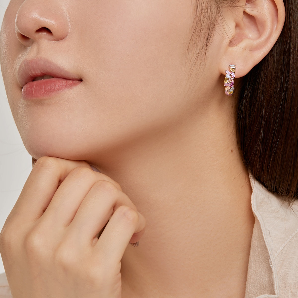 [ECHO ]Dazzling Colorful Emerald Cut Daily Earrings