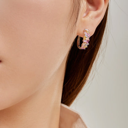 [ECHO ]Dazzling Colorful Emerald Cut Daily Earrings