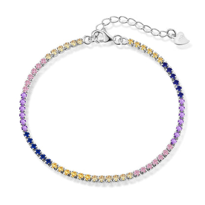 [ECHO ]Radiant Shinning Princess Cut Tennis Bracelet