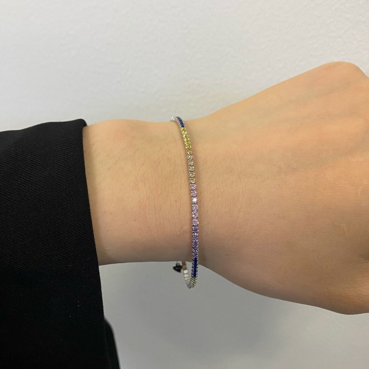 [ECHO ]Radiant Shinning Princess Cut Tennis Bracelet