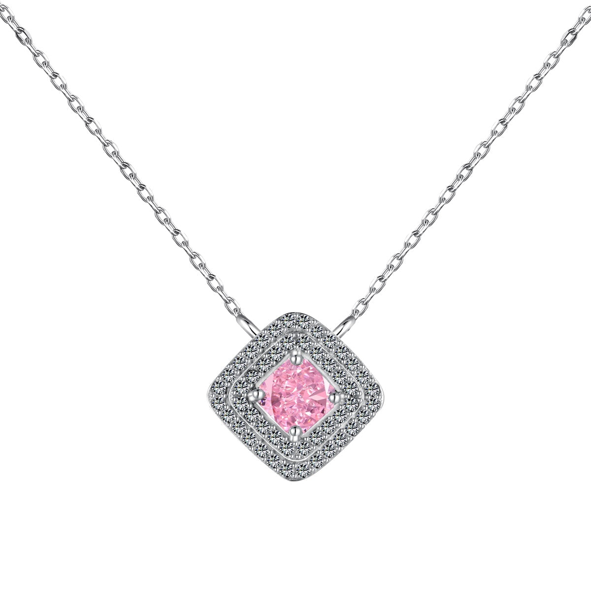 [ECHO ]Sparkling Asscher Cut Necklace
