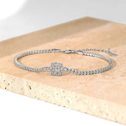 [ECHO ]Luxurious Dazzling Square Shape Banquet Bracelet