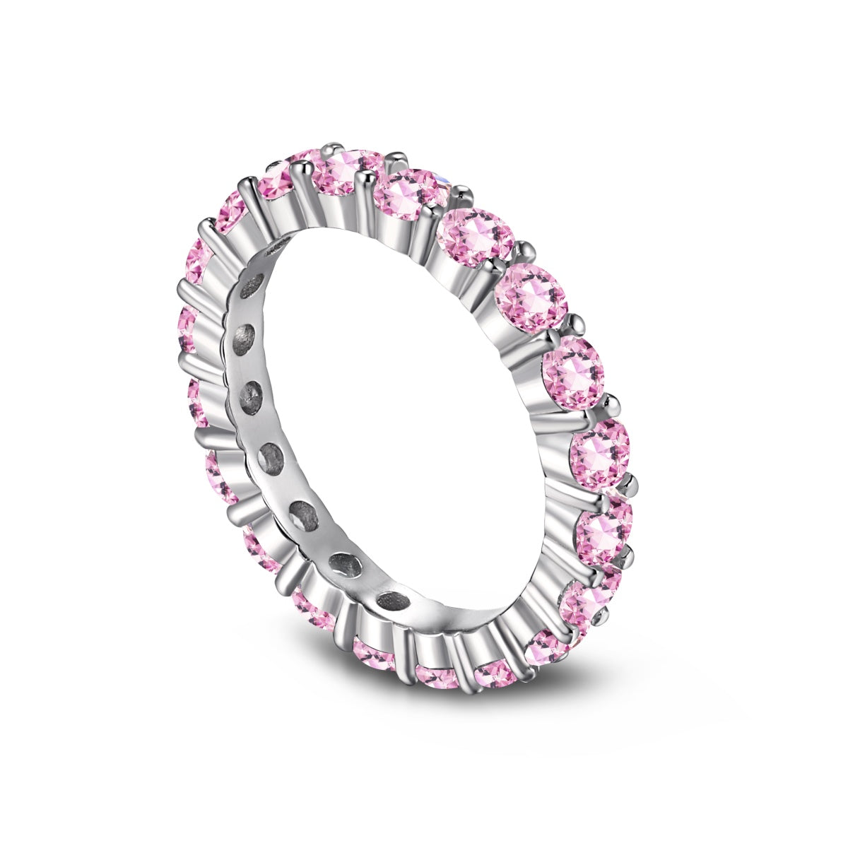 [ECHO ]Sparkling Round Cut Tennis Ring