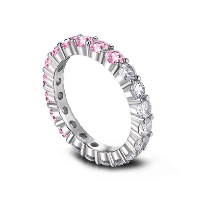 [ECHO ]Sparkling Round Cut Tennis Ring