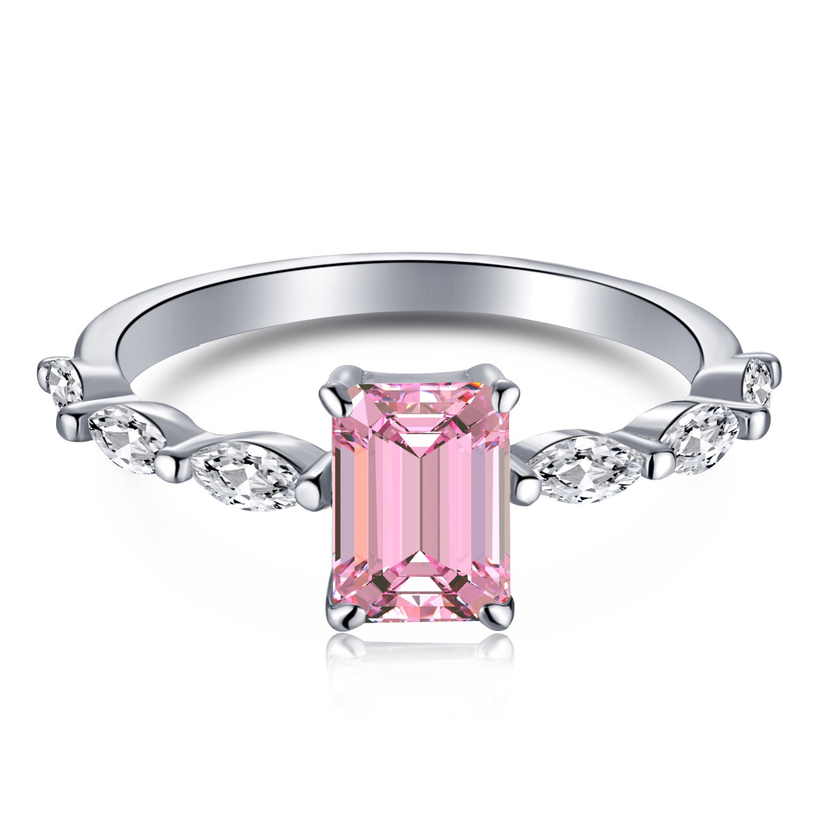 [ECHO ]1.0 Carat Dainty Resplendent Radiant Cut Daily Ring