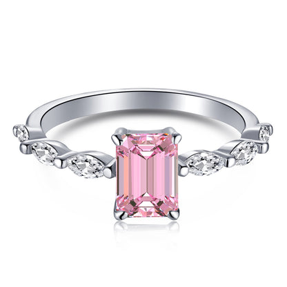 [ECHO ]1.0 Carat Dainty Resplendent Radiant Cut Daily Ring