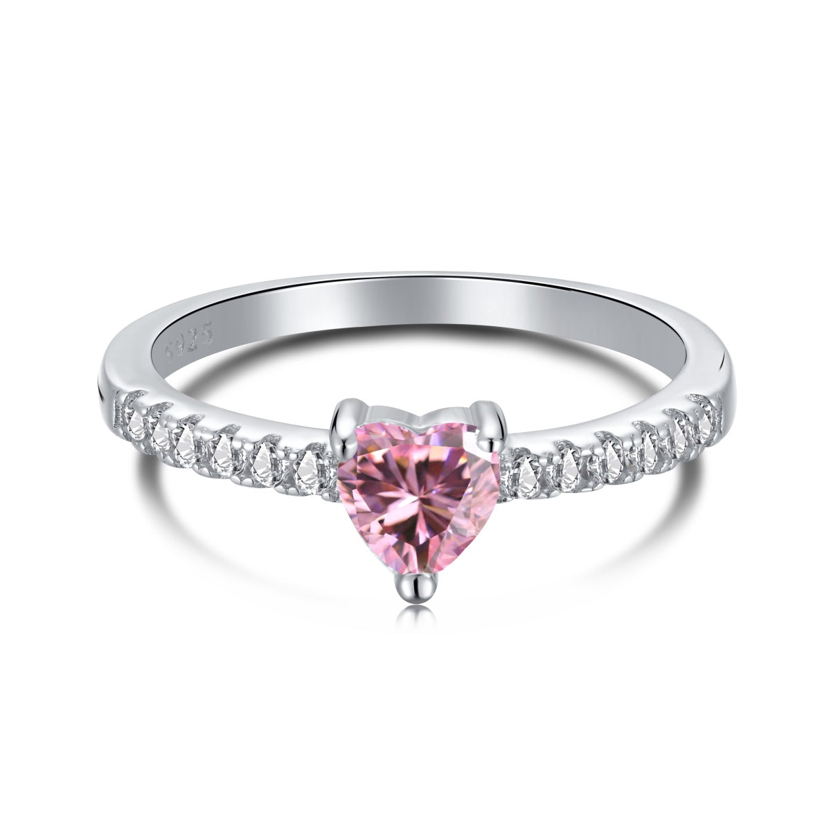[ECHO ]0.5 Carat CaratEternity Charming Heart Shape Lover Ring