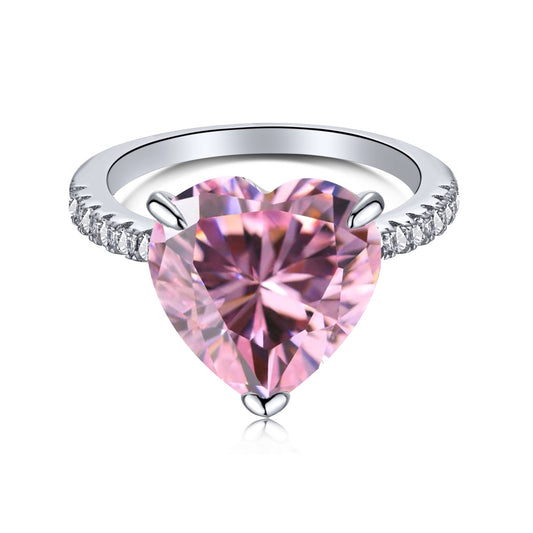 [ECHO ]6.0 Carat Luxurious Sparkling Romantic Heart Cut Lover Ring