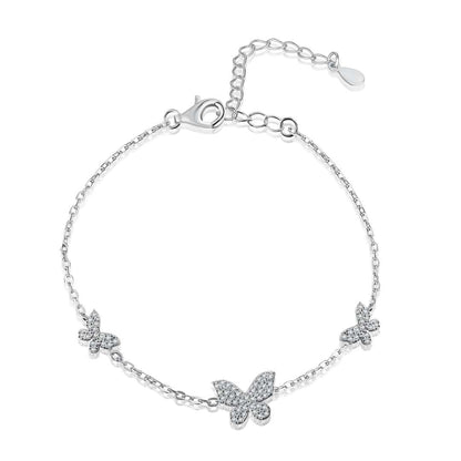 [ECHO ]Delicate Butterfly Pendant Bracelet