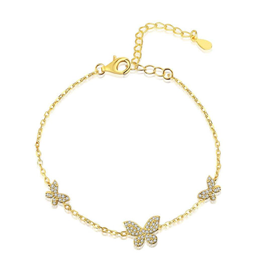 [ECHO ]Delicate Butterfly Pendant Bracelet