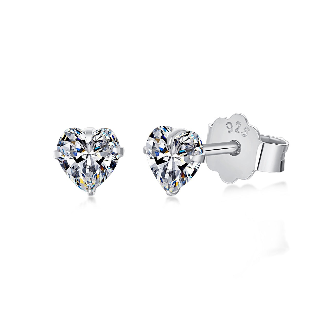 [ECHO ]Sparkling Heart Shaped Simple Earrings