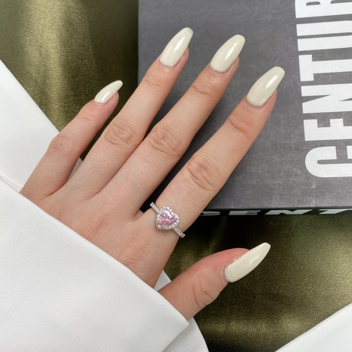 [ECHO ]Eternity Splashy Romantic Heart Shape Lover Ring
