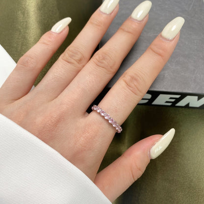 [ECHO ]Sparkling Round Cut Tennis Ring