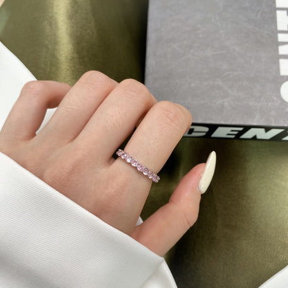 [ECHO ]Sparkling Round Cut Tennis Ring