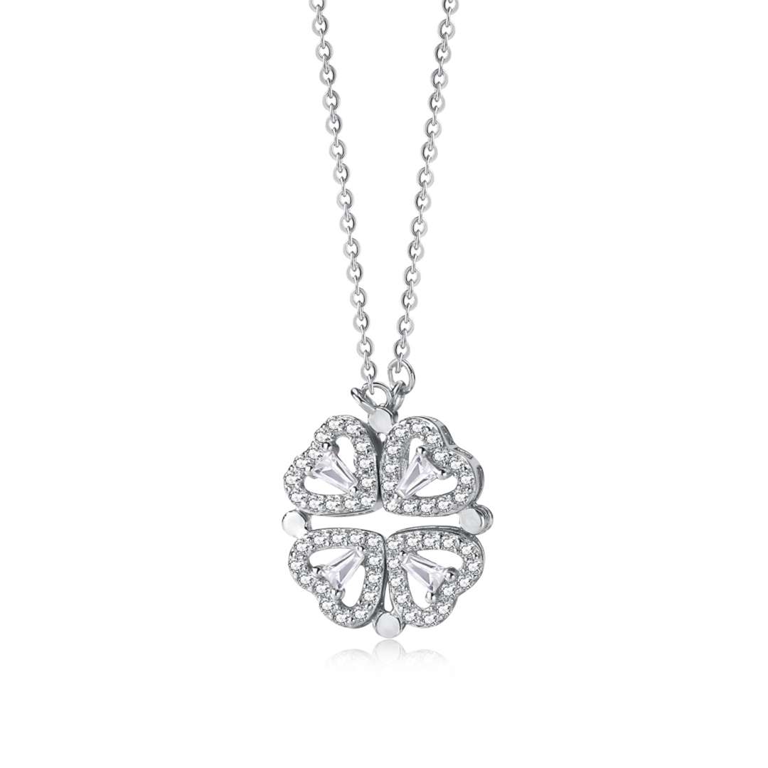 [ECHO ]Ornate Heart Cut Flower Shape Necklace