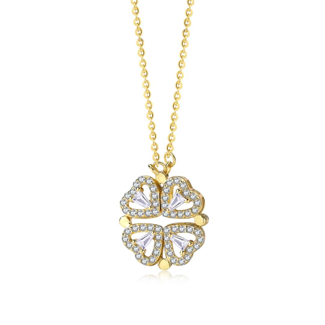 [ECHO ]Ornate Heart Cut Flower Shape Necklace