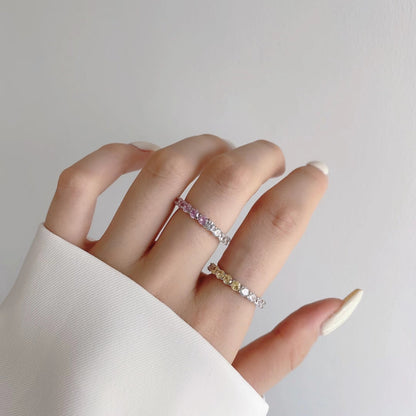 [ECHO ]Sparkling Round Cut Tennis Ring