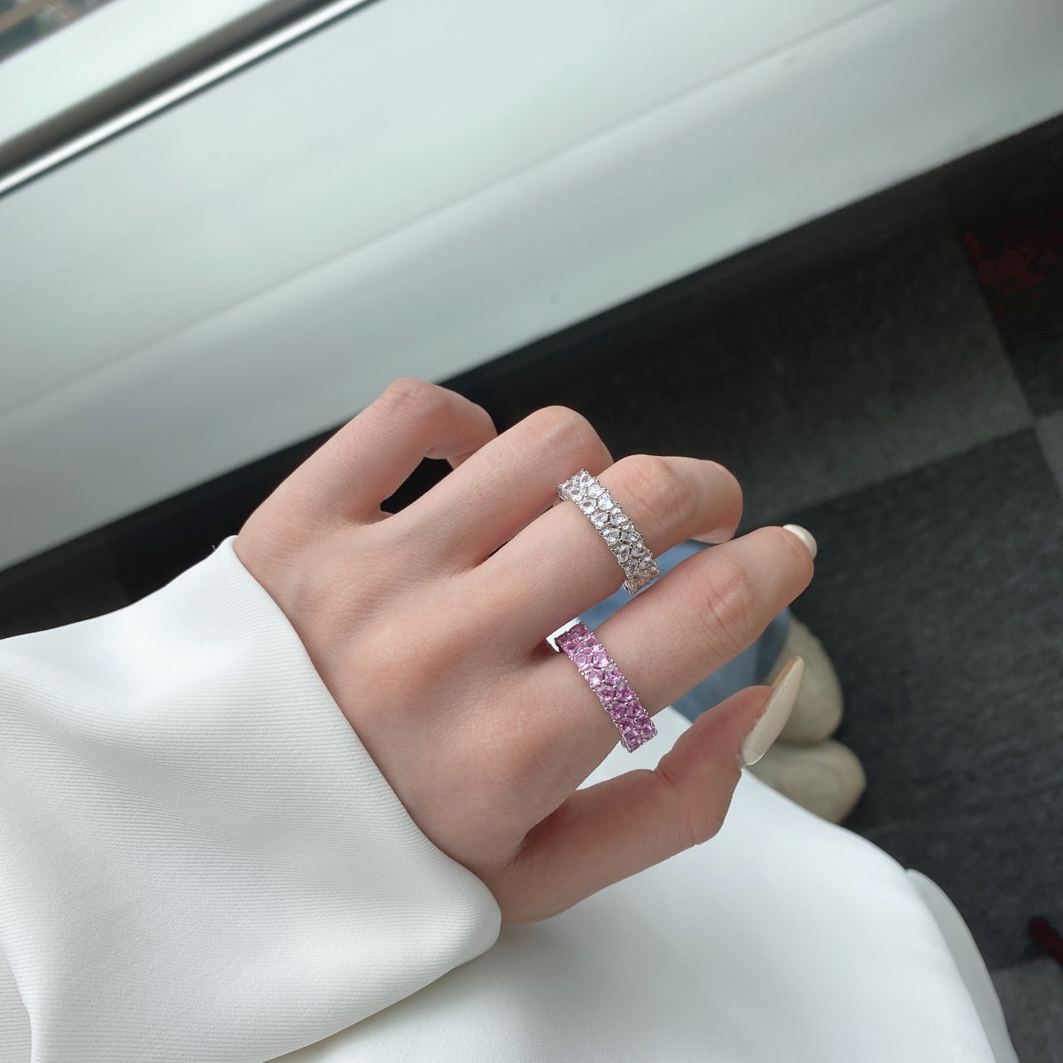 [ECHO ]Sparkling Full Heart Ring