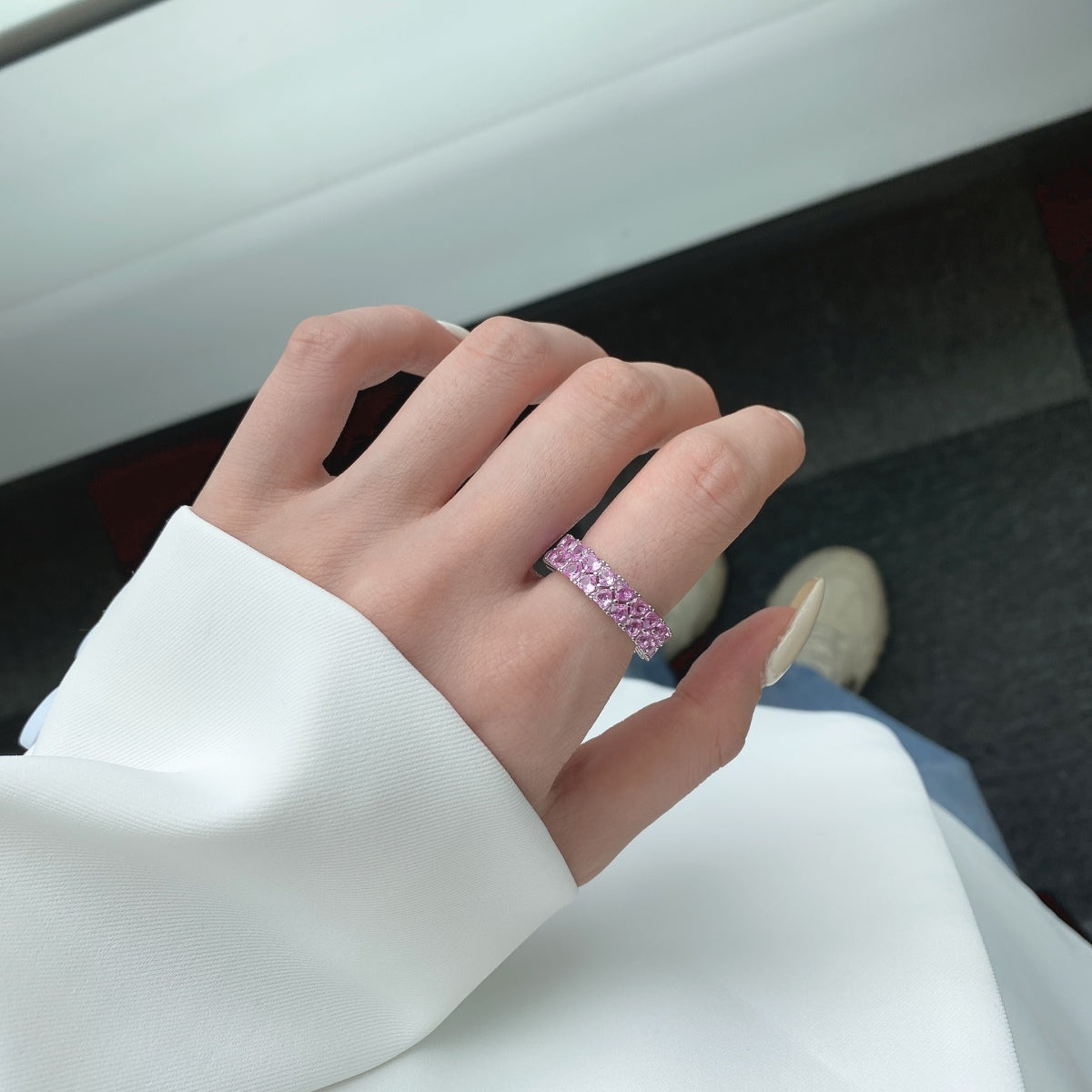 [ECHO ]Sparkling Full Heart Ring
