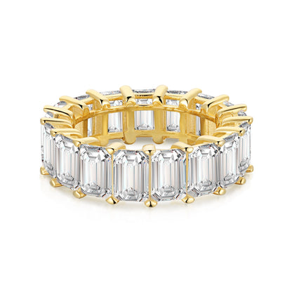 [ECHO ]0.75 Carat Elegant Emerald Cut Tennis Ring