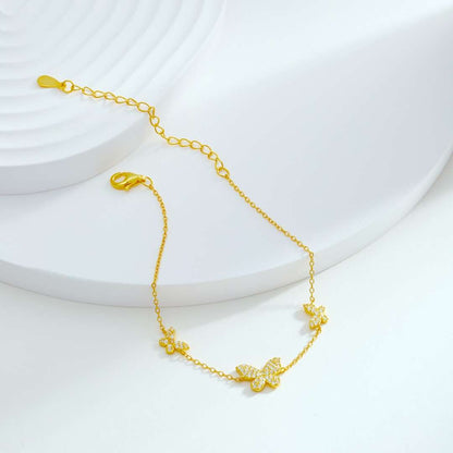 [ECHO ]Delicate Butterfly Pendant Bracelet