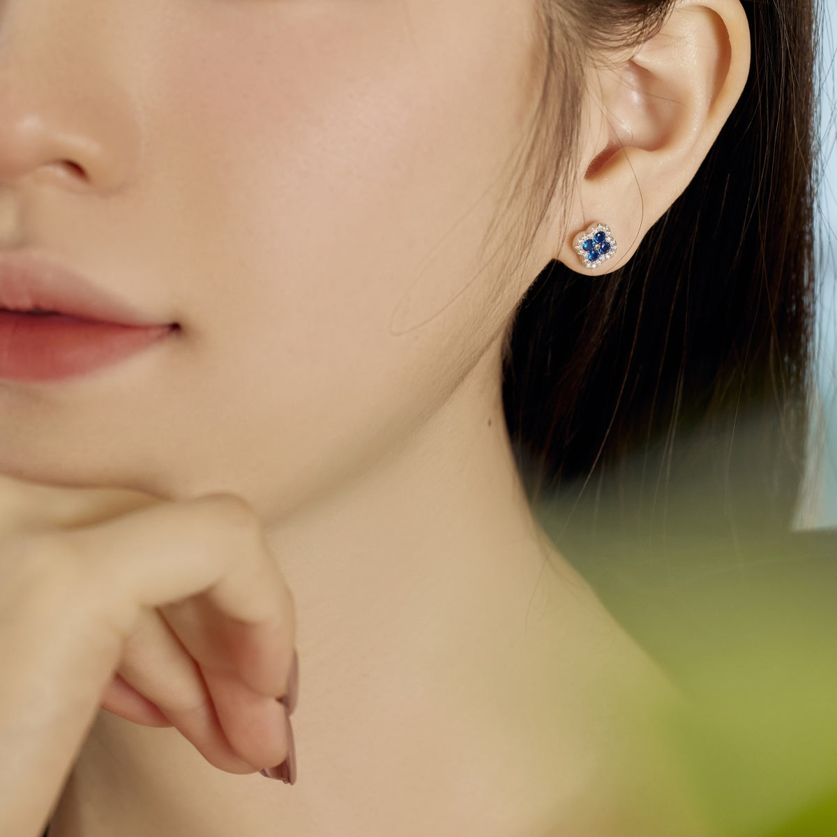 [ECHO ]Four-Leaf Clover Flower Shaped Earrings