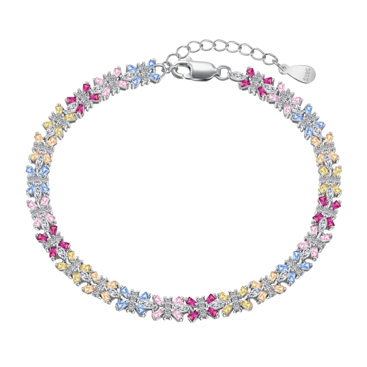 [ECHO ]Radiant Colorful Emerald Cut Party Bracelet
