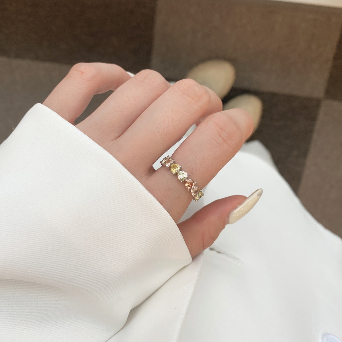 [ECHO ]0.25 Carat Radiant Romance Heart Cut Lover Ring