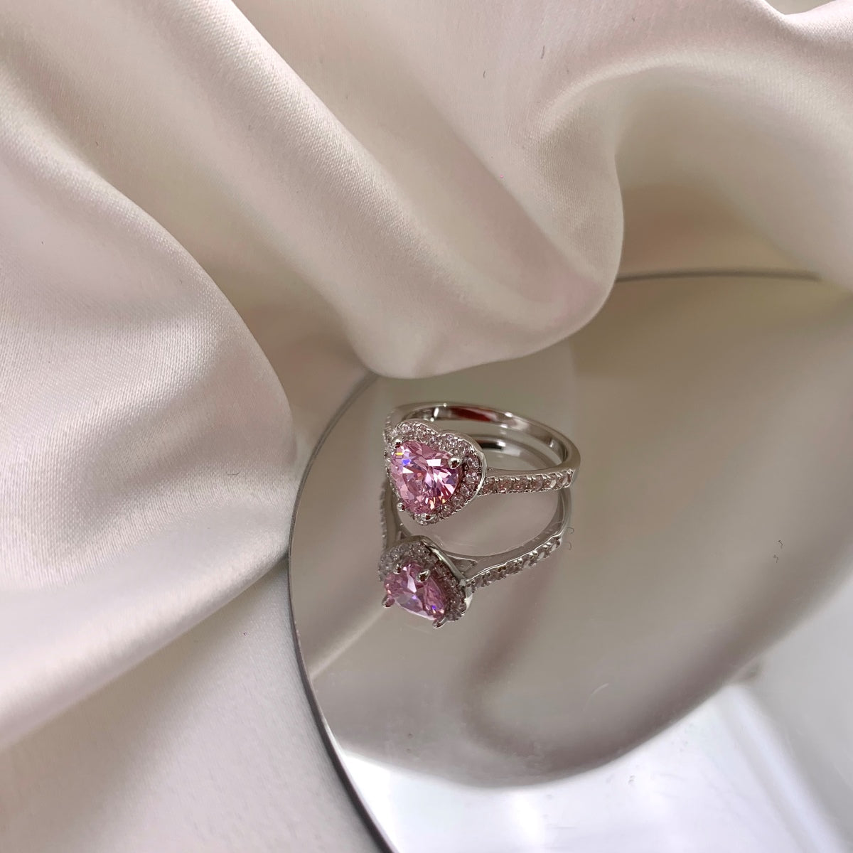 [ECHO ]Eternity Splashy Romantic Heart Shape Lover Ring