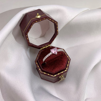 [ECHO ]0.5 Carat CaratEternity Charming Heart Shape Lover Ring