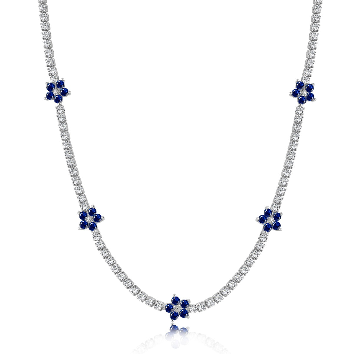 [ECHO ]Luxurious Colorful Flower Tennis Necklace